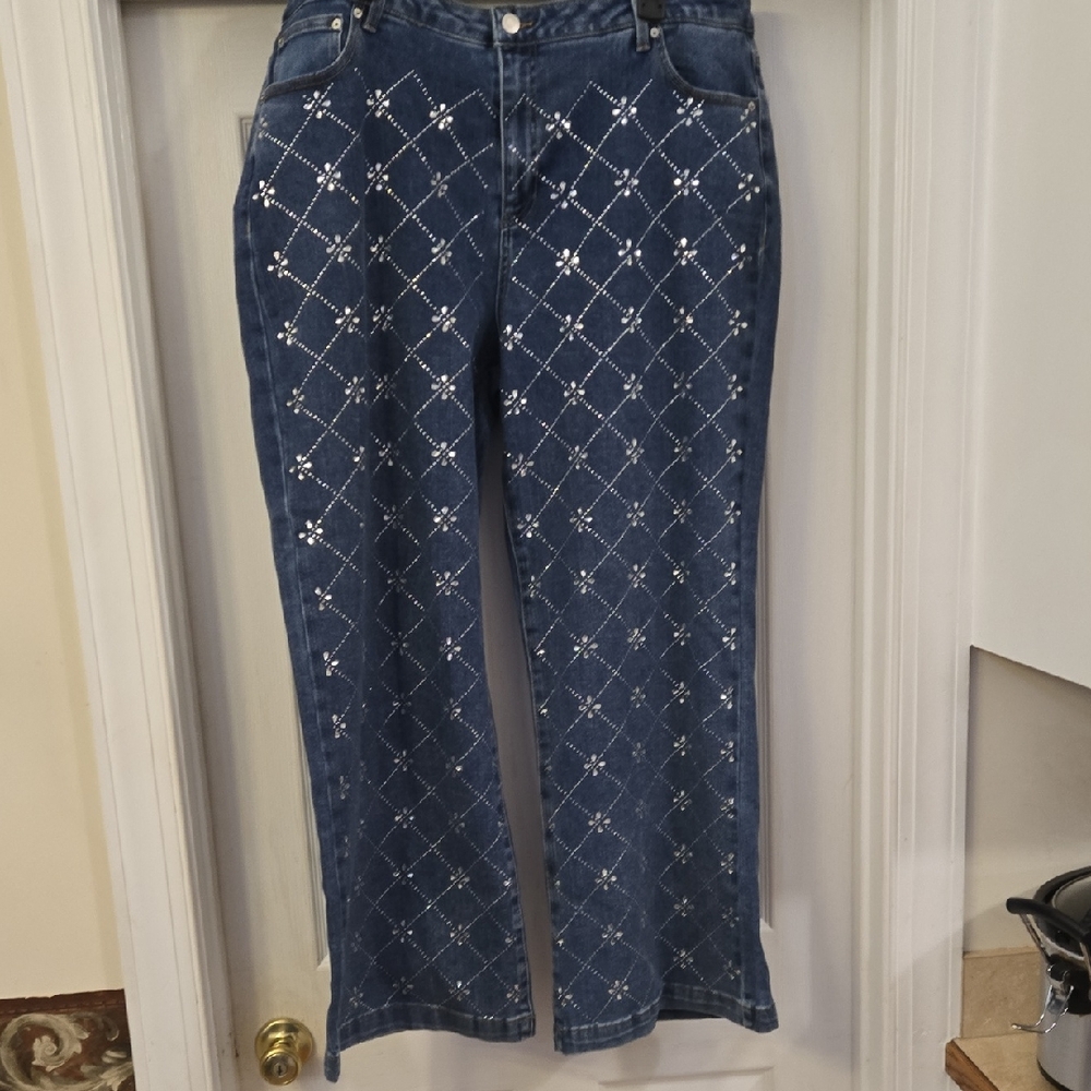 Rhinestone Jeans Size 22           Cato Limited Edition